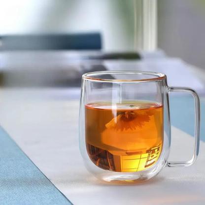 Double Layer Glass Cups-Mineral Mug