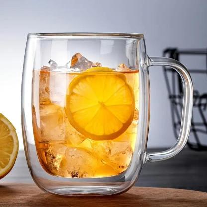 Double Layer Glass Cups-Mineral Mug
