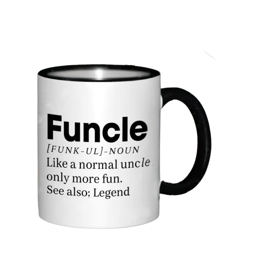 Ceramic Mug with Funny Uncle - Dishwasher & Suitable for Hot/Cold Drink