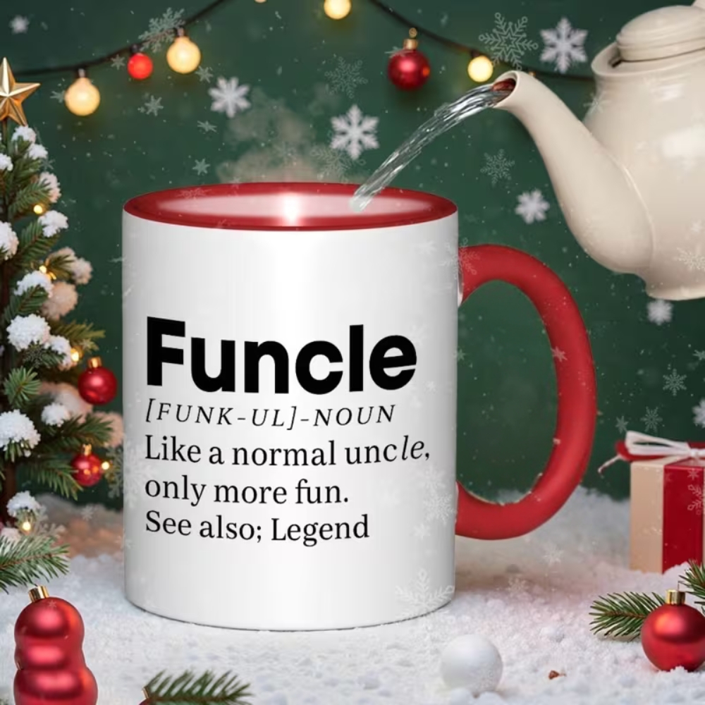 Ceramic Mug with Funny Uncle - Dishwasher & Suitable for Hot/Cold Drink