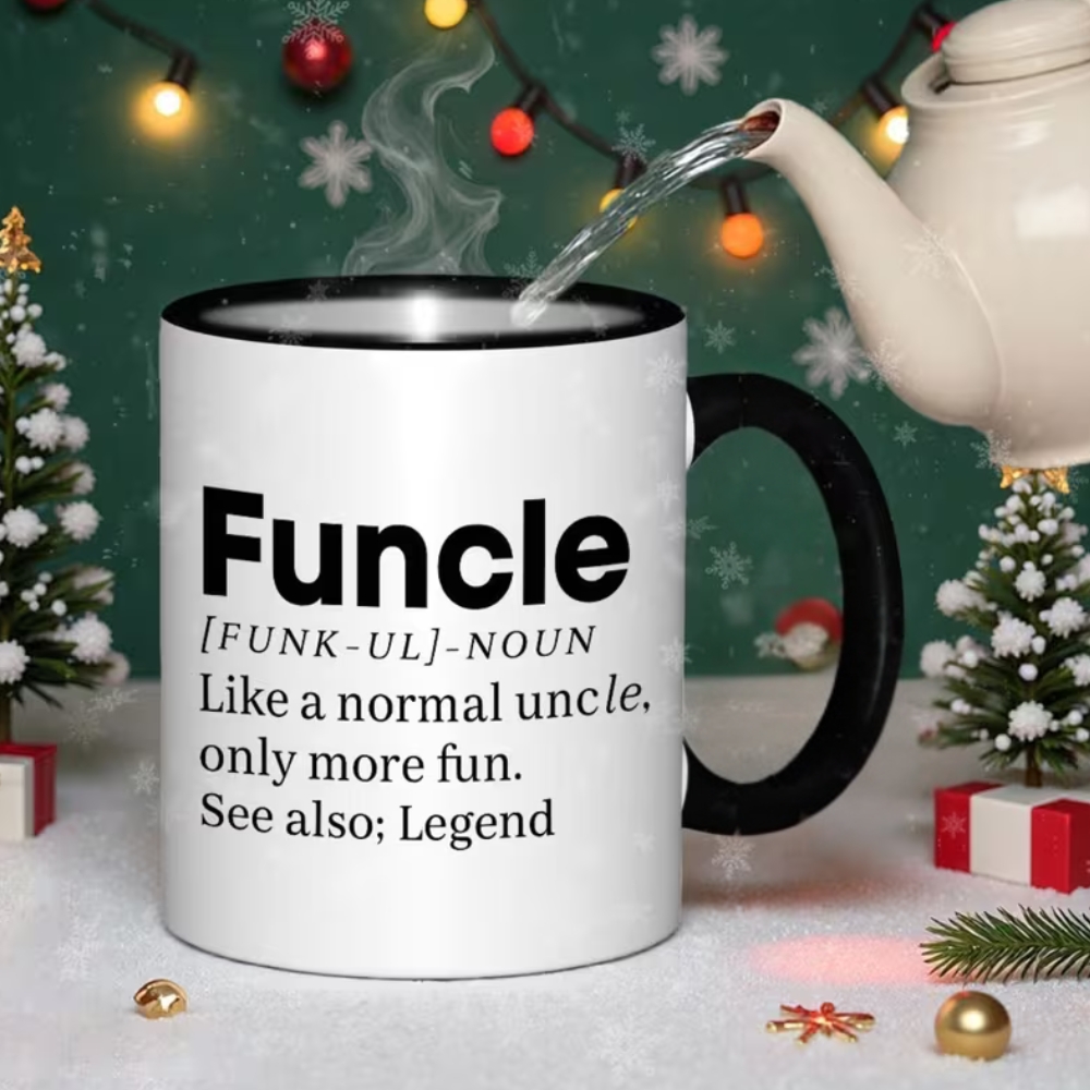 Ceramic Mug with Funny Uncle - Dishwasher & Suitable for Hot/Cold Drink