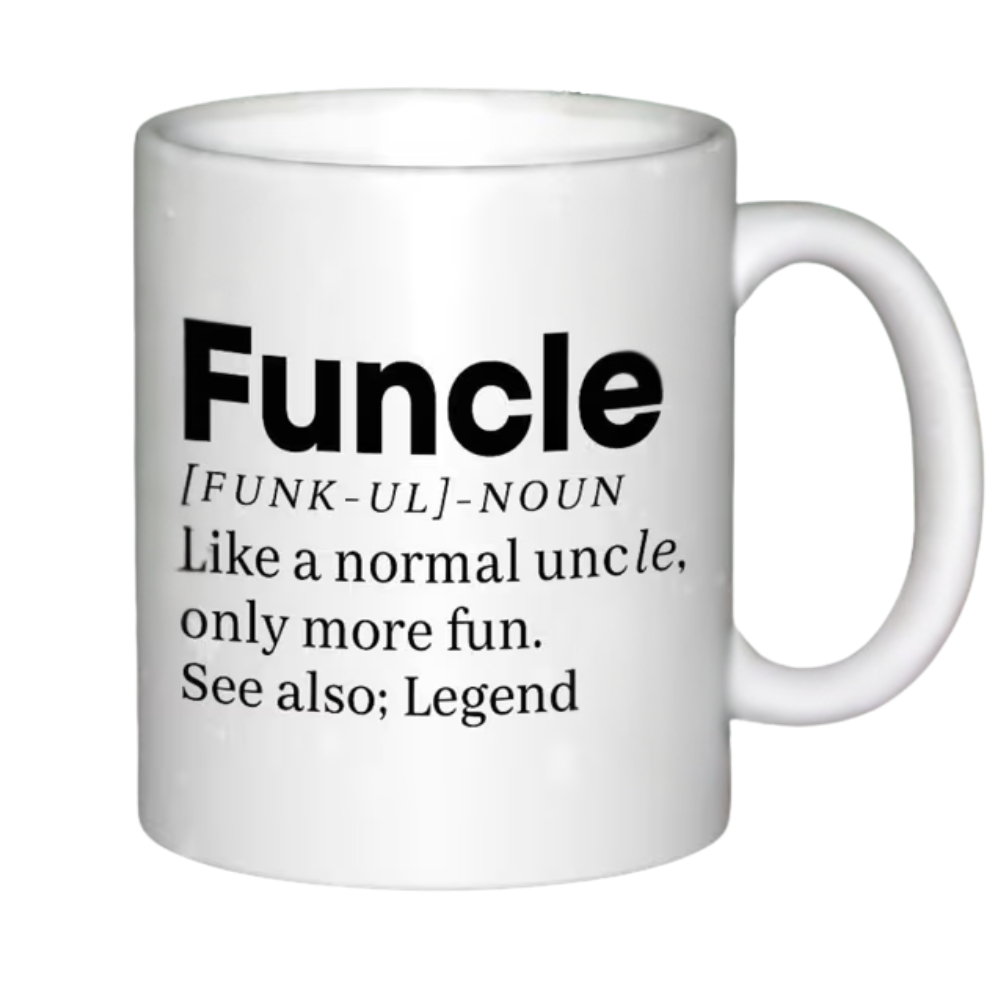 Ceramic Mug with Funny Uncle - Dishwasher & Suitable for Hot/Cold Drink