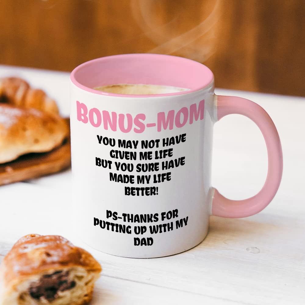 Funny Coffee Mug Gifts for Step Mom from Daughter Son Stepdaughter