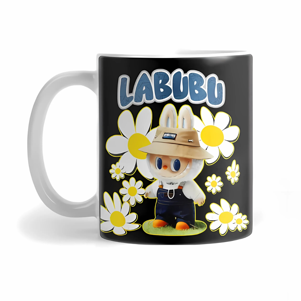 Funny Labubu Lover Cute Flowers Mug-Mineral Mug