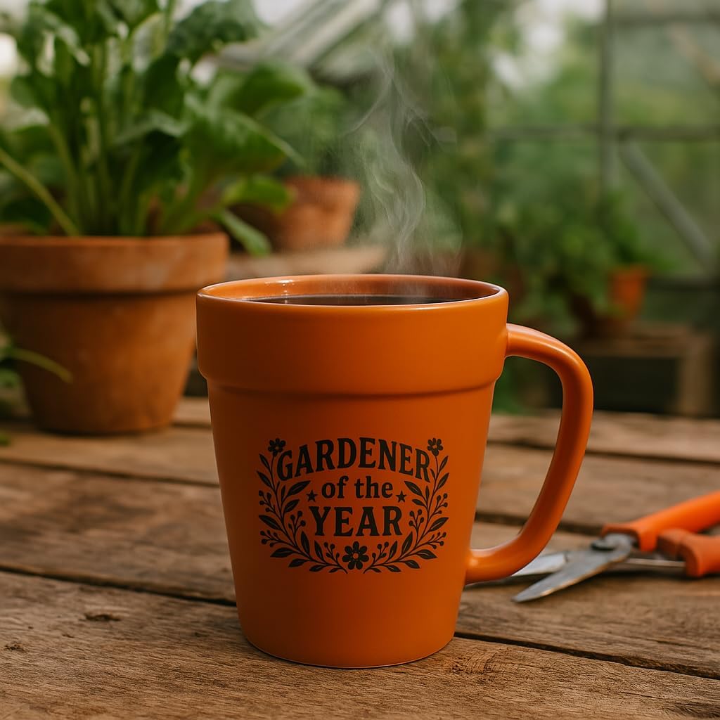 Flower Pot Gardening Coffee Mug 14oz Funny Plant Lover Cup