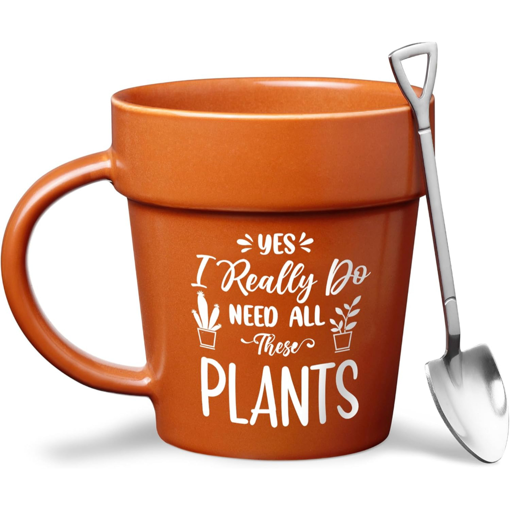 Gardeners Coffee Mug With Shovel Spoon