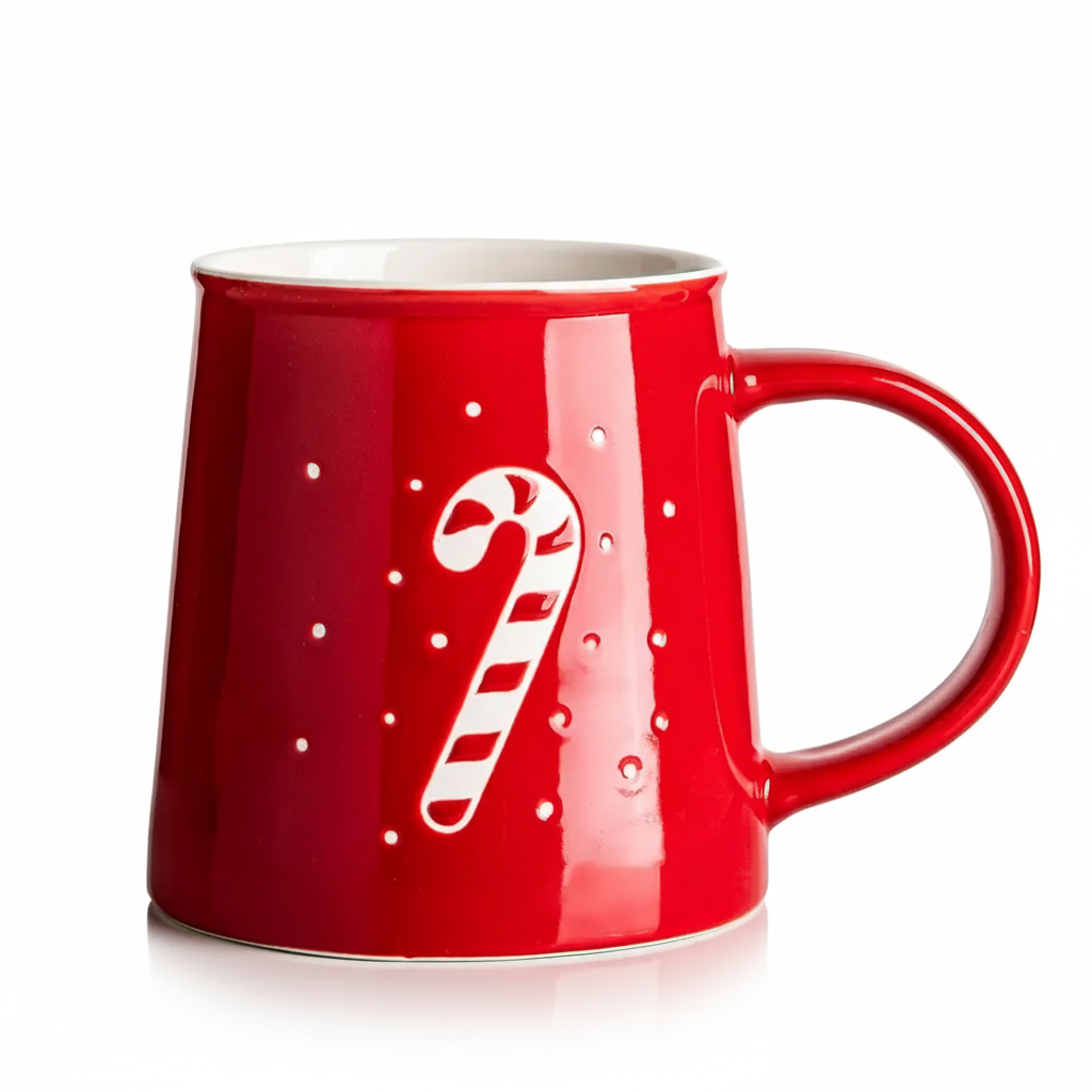 Candy Cane Ceramic Glazed Mug 480ml