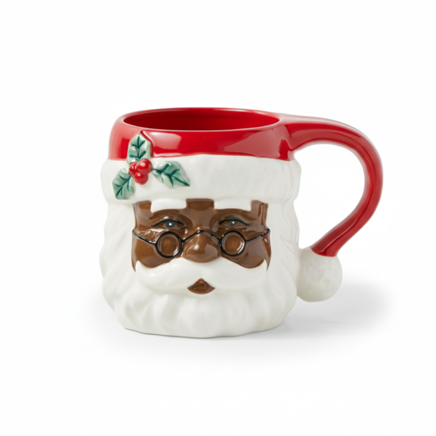 Classic Santa Themed Mug Vintage Inspired Cup