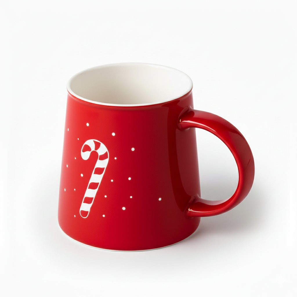 Candy Cane Ceramic Glazed Mug 480ml