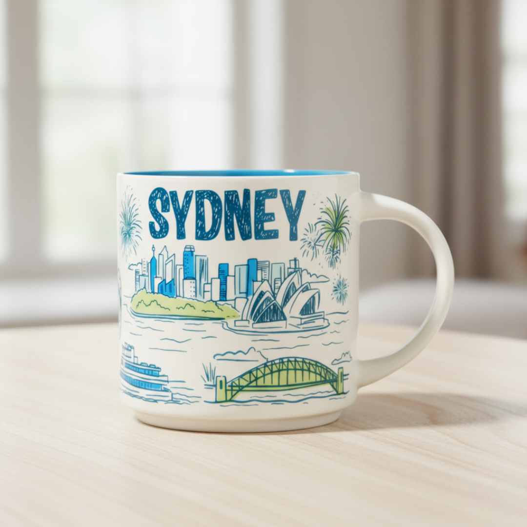 Sydney Illustrated Ceramic City Landmark Mug
