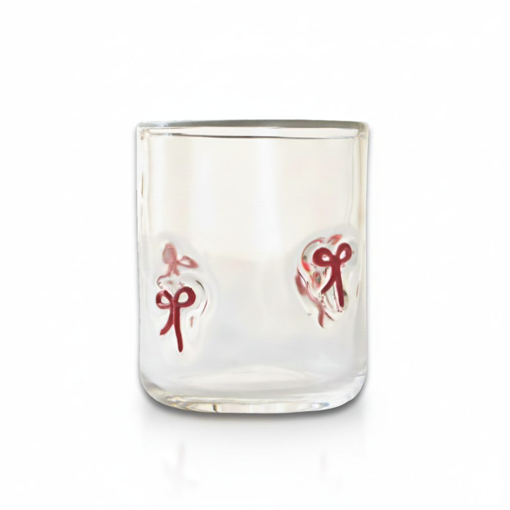 Clear Tumblers Bow Design
