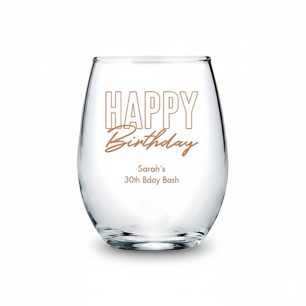 Personalized Stemless Glass Favor