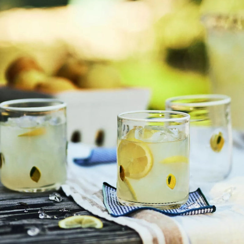 Charm Inlay Drinking Glass-Mineral Mug