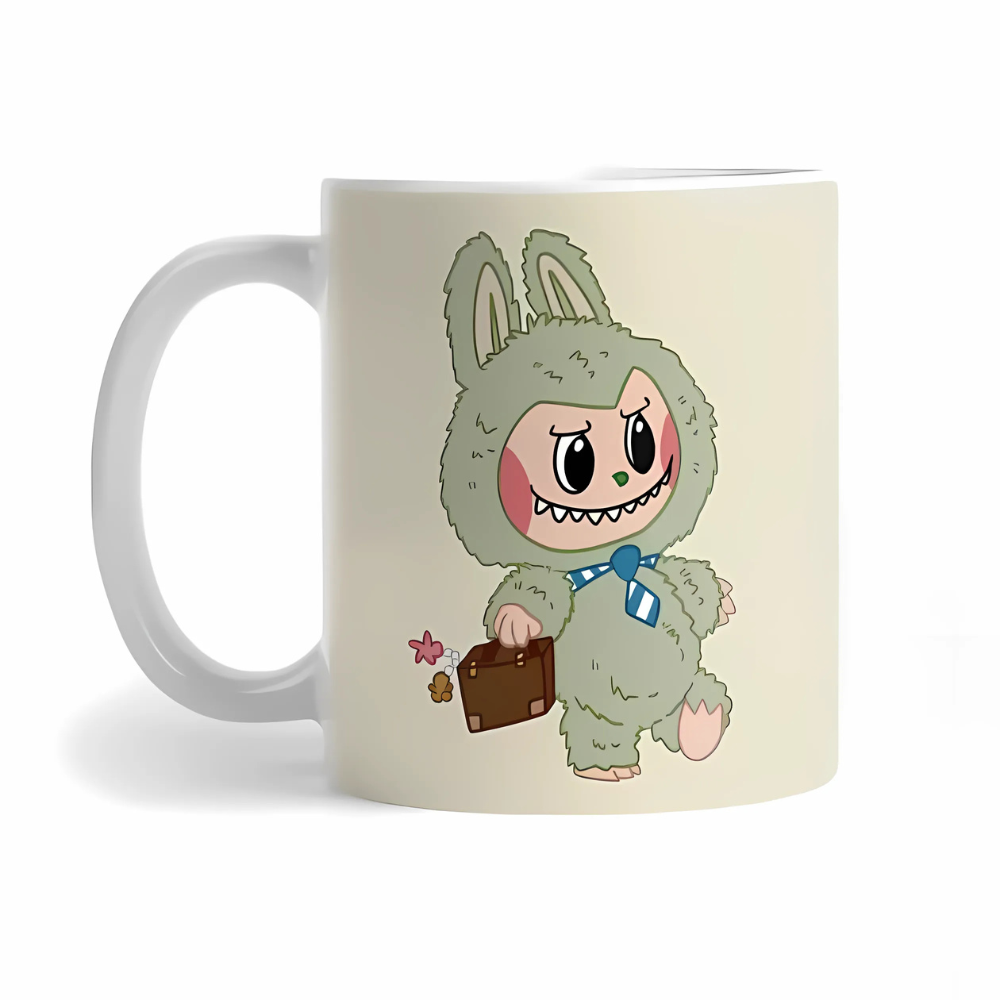 Labubu Green Office Worker Coffee Mug