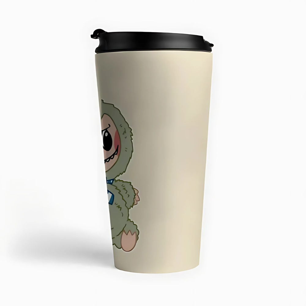 Labubu Green Office Worker Travel Mug