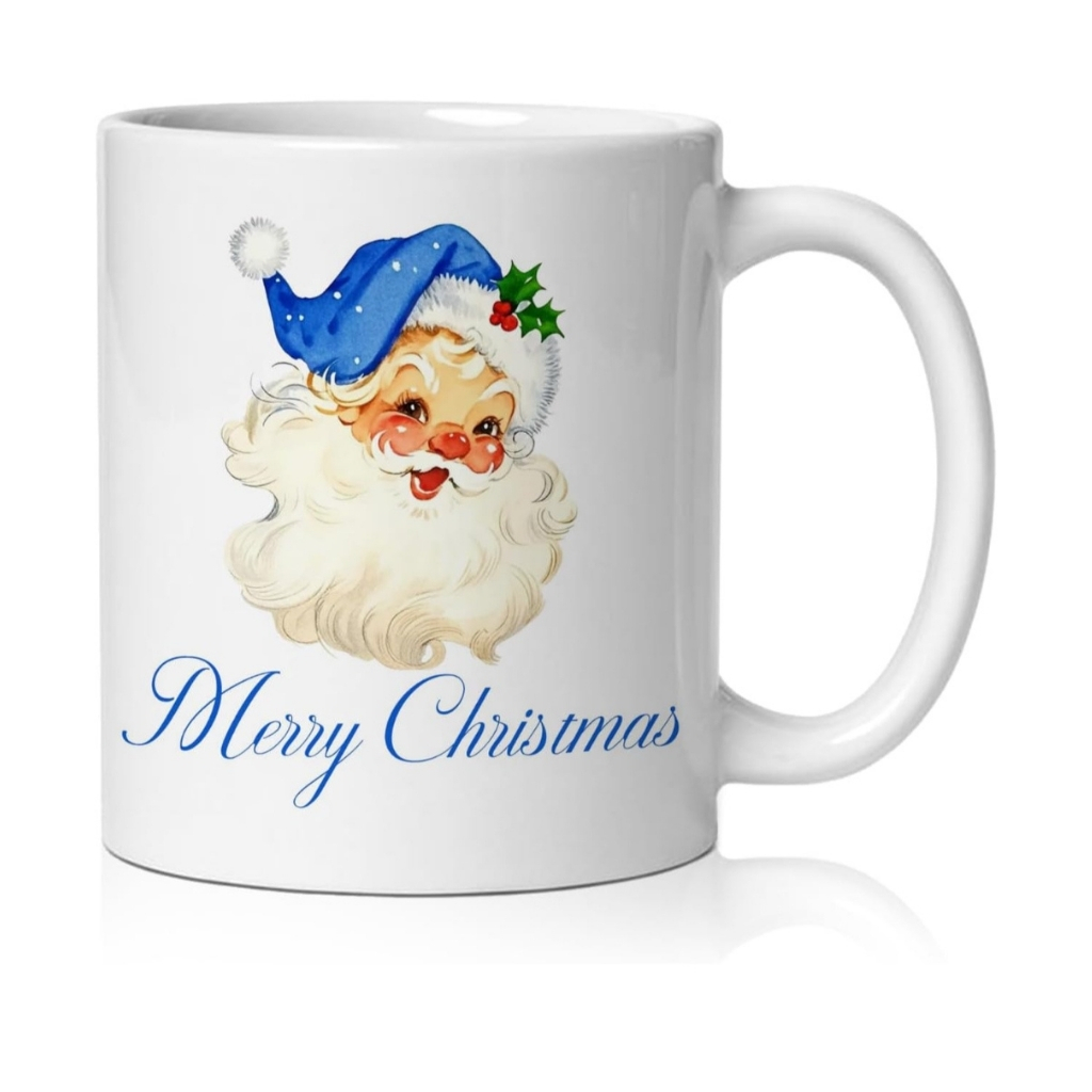 Leopard Santa Christmas Mug