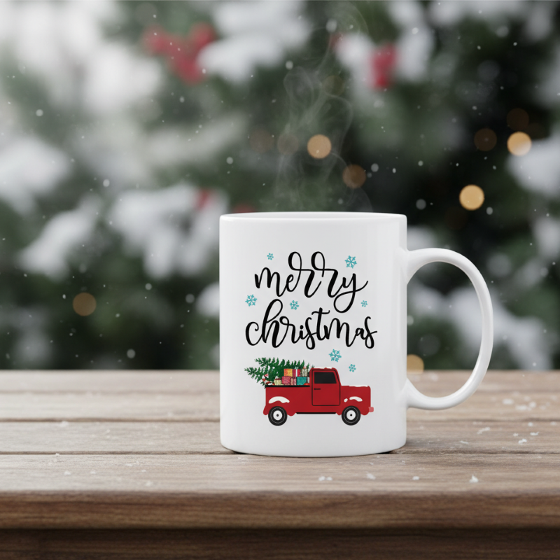 MERRY CHRISTMAS Holiday Coffee Mug 