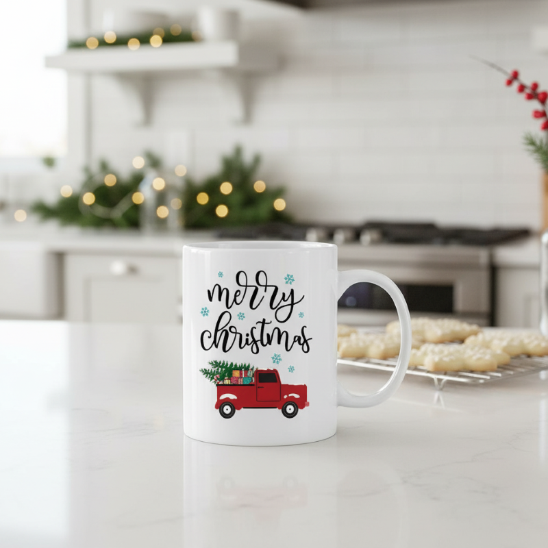 MERRY CHRISTMAS Holiday Coffee Mug 