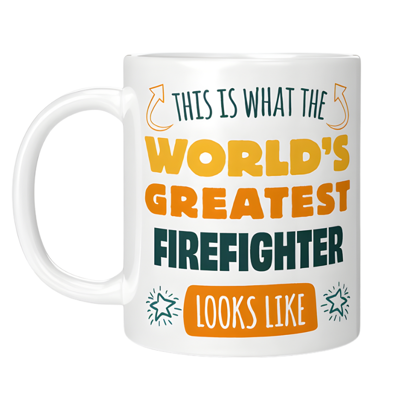 Worlds Greatest Firefighter Coffee Mug Fireman Appreciation Gift Coffee Cup