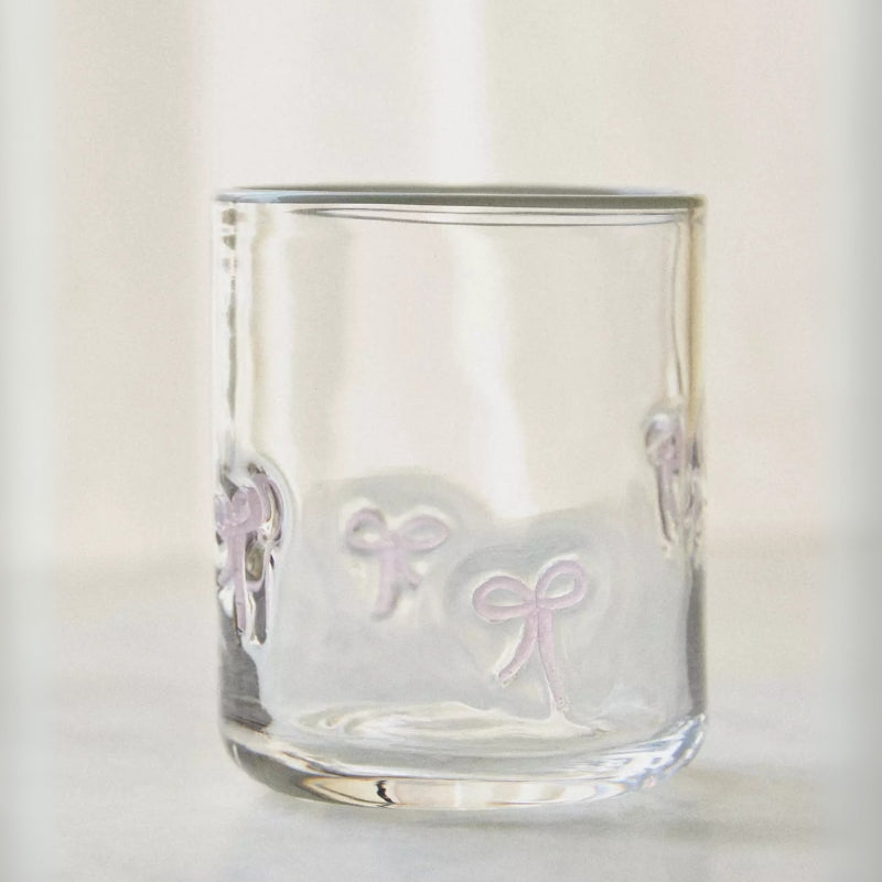 Clear Tumblers Bow Design-Mineral Mug