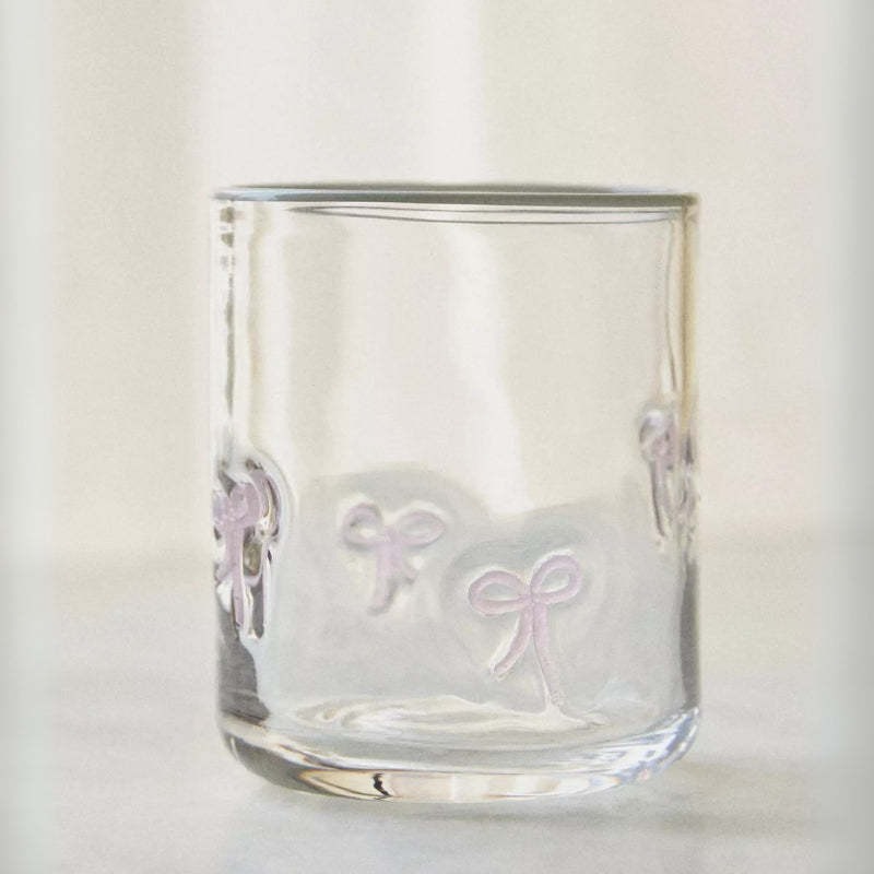 Clear Tumblers Bow Design-Mineral Mug