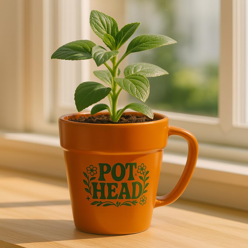 Flower Pot Gardening Coffee Mug 14oz Funny Plant Lover Cup