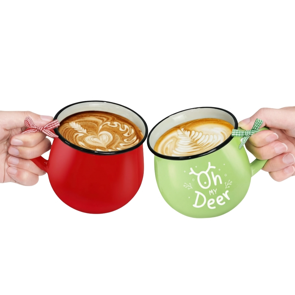 Pack Of 6 Holiday Cheer Ceramic Mug Gift Set