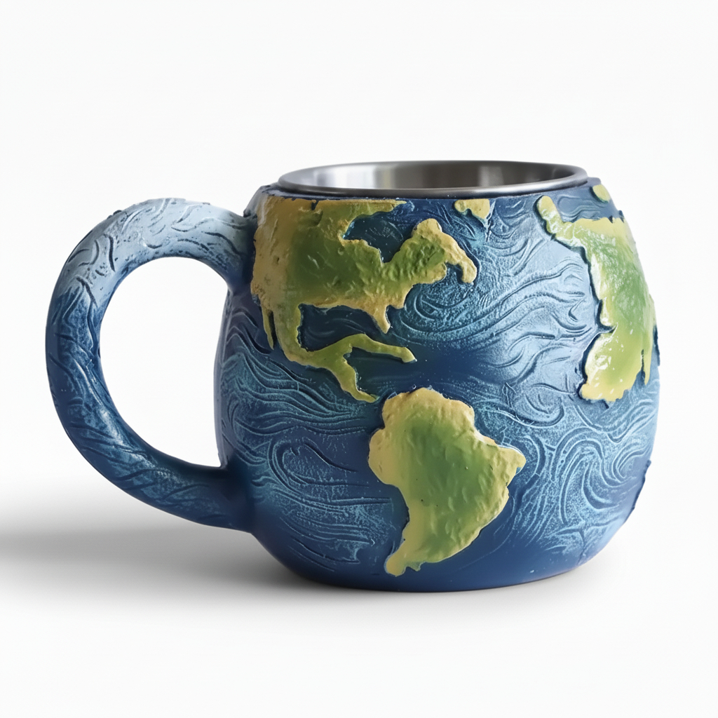 Planet Themed Resin Coffee Cups For Astronomy And Space Decor