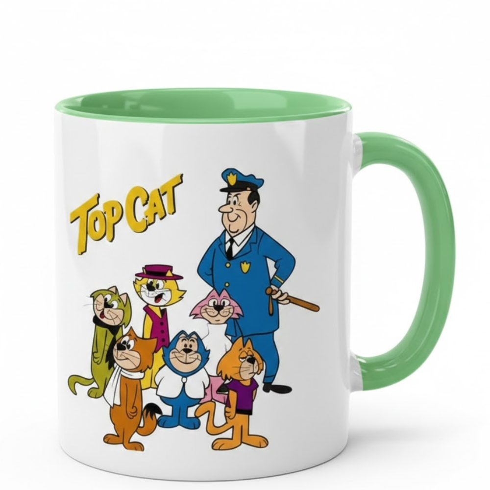 11oz Ceramic Cartoon Cat Police Officer Coffee Mug