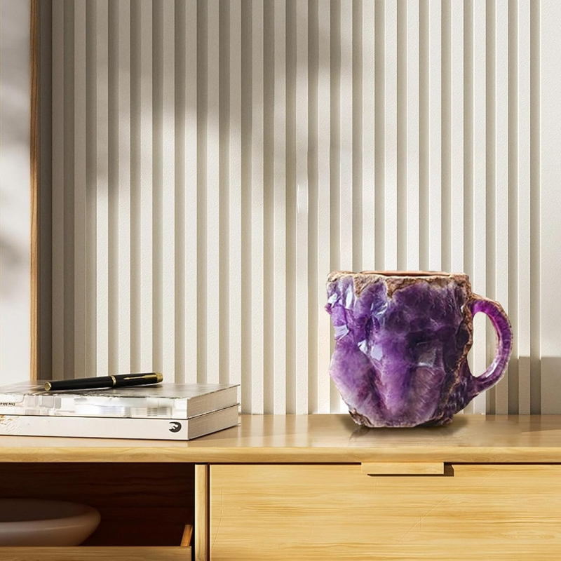 Purple Stone Effect Coffee Mug-Mineral Mug