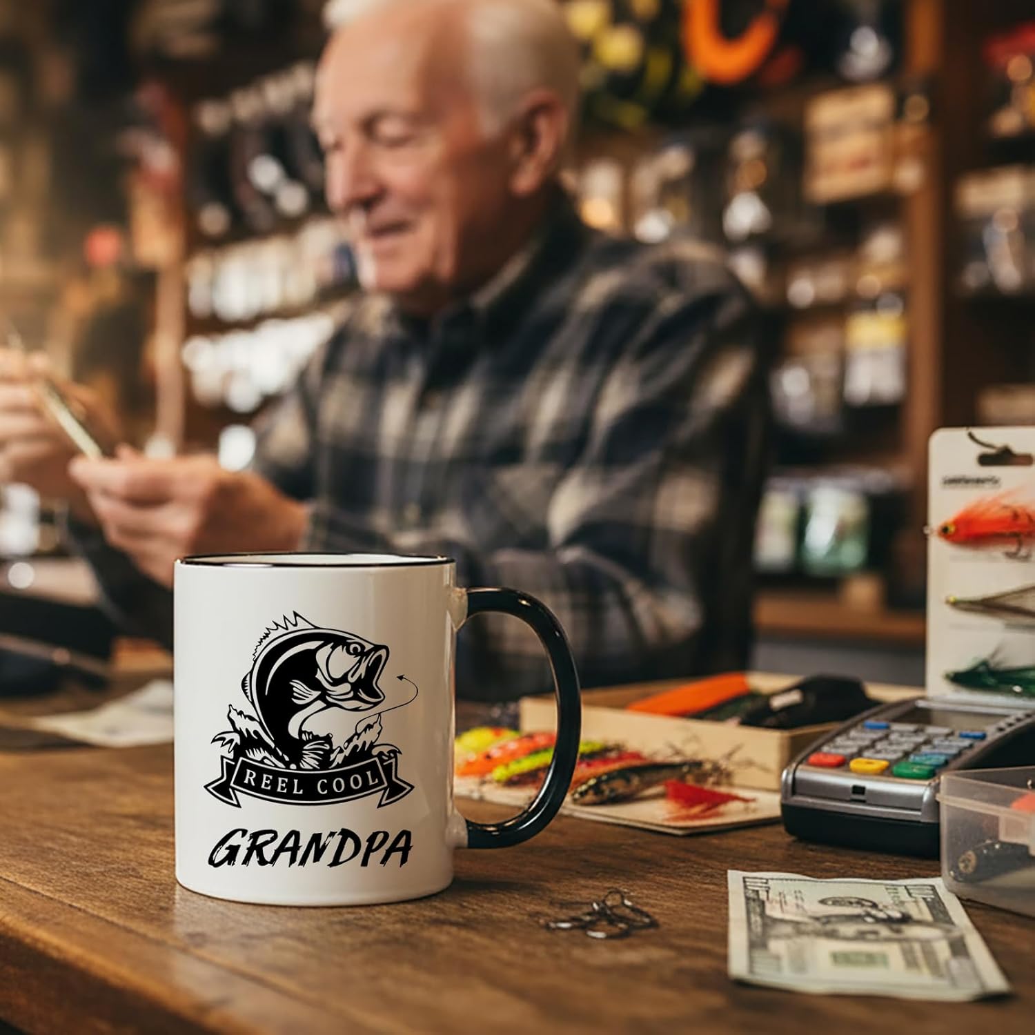 Gifts for Grandpa - Grandpa Fishing Mug from Grandchildren 11 OZ
