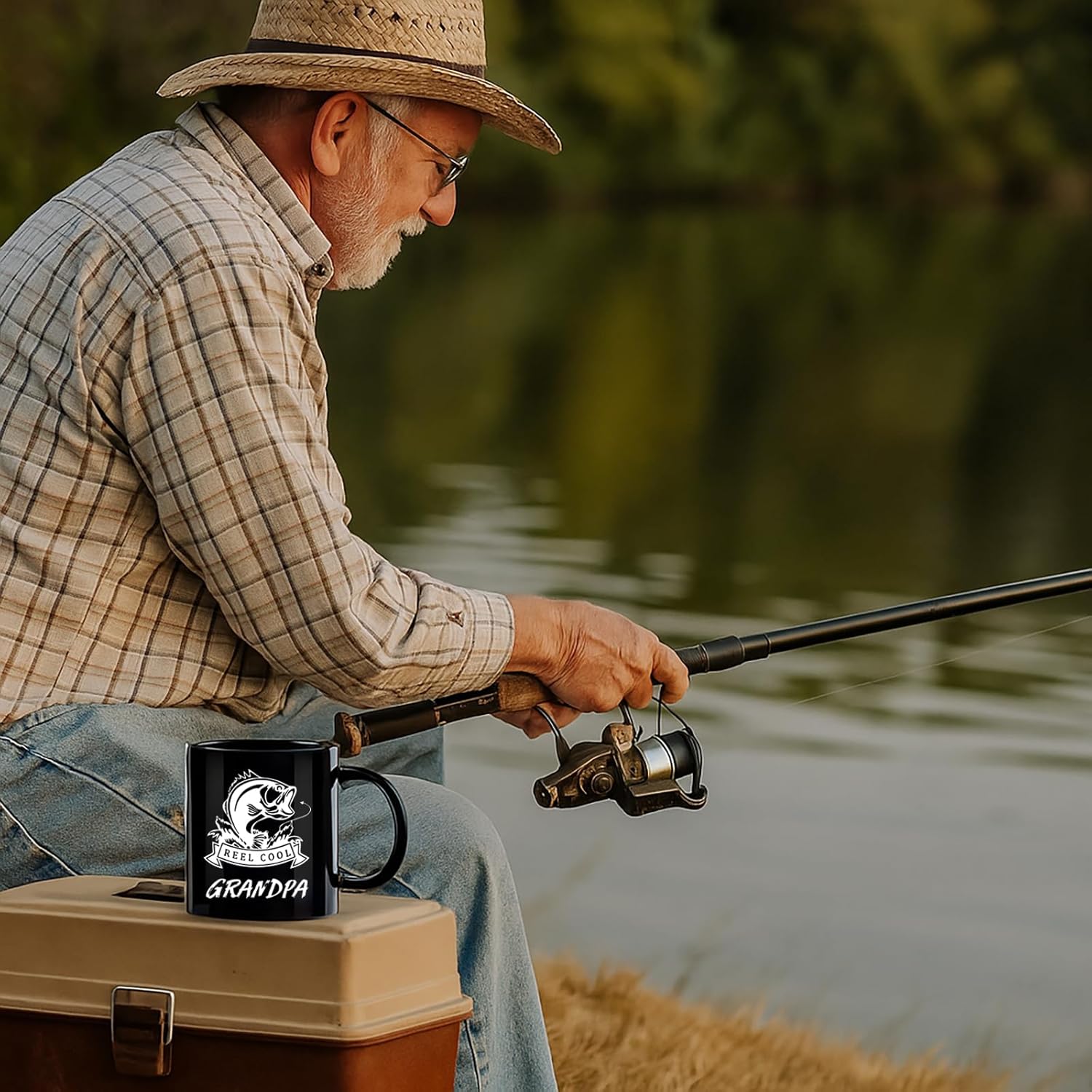 Gifts for Grandpa - Grandpa Fishing Mug from Grandchildren 11 OZ