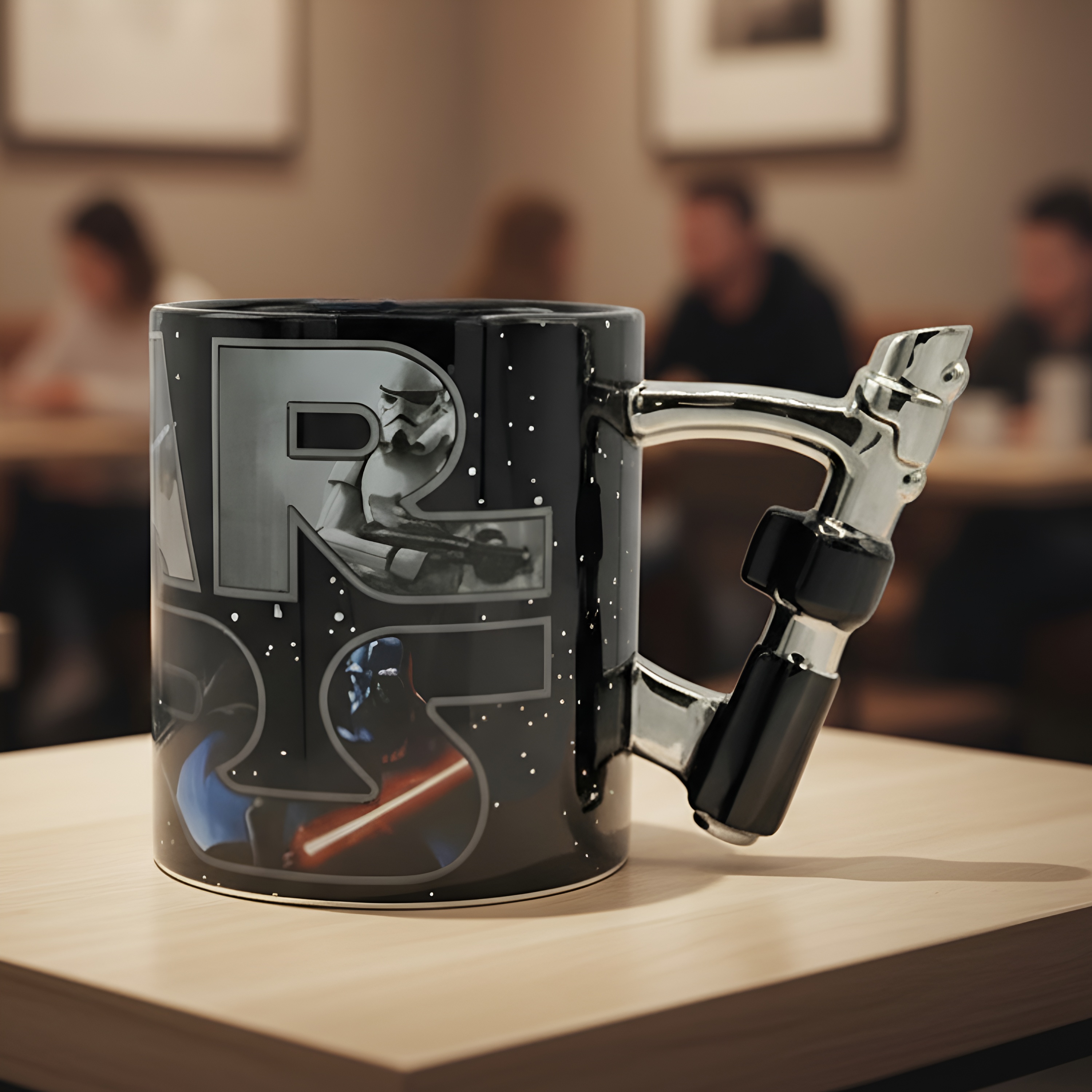 Sculpted Lightsaber Style Ceramic Coffee Mug