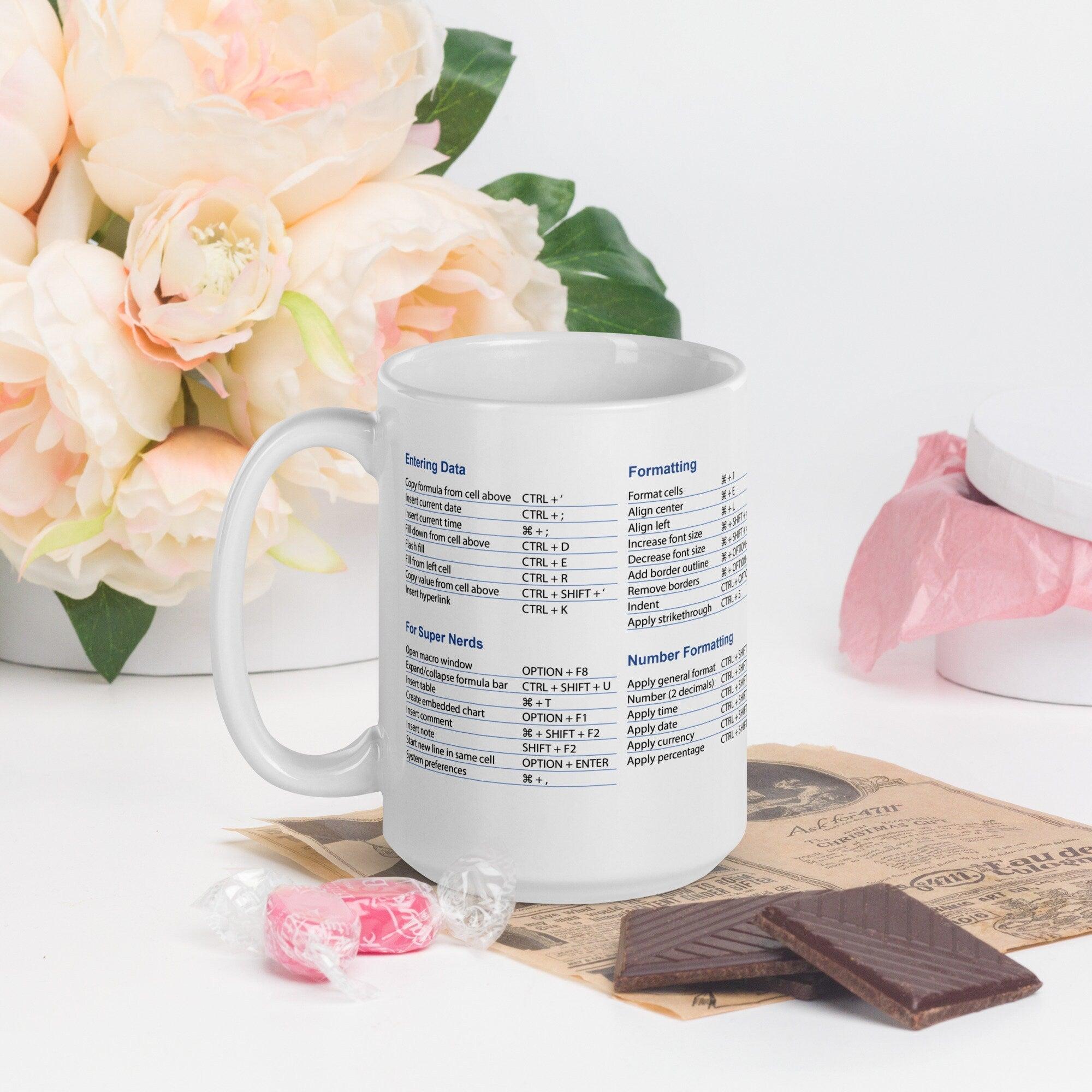 Shortcut Reference Mug – Functional With Excel Shortcuts-Mineral Mug