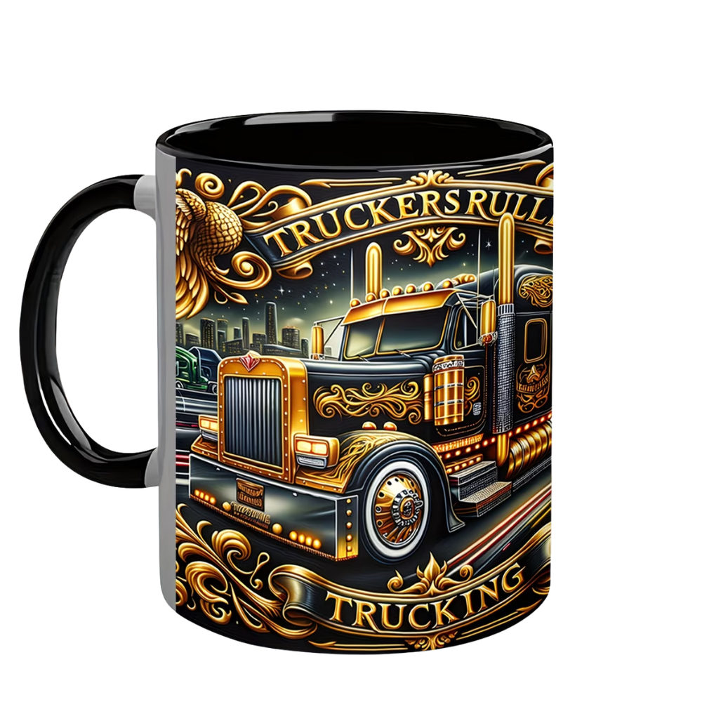 11oz Vintage Truck Themed Ceramic Coffee Mug