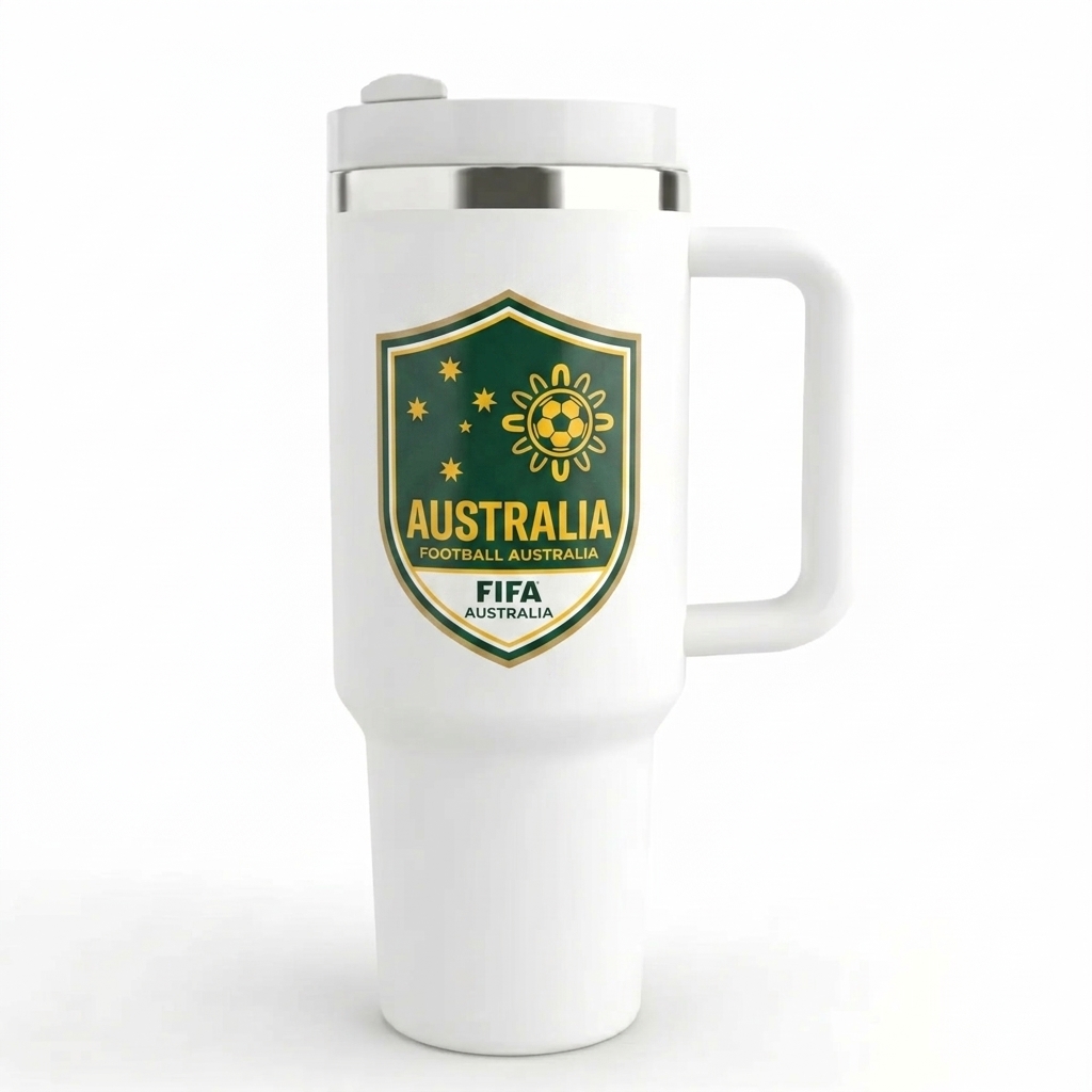 FIFA 2026 Australia Soccer Sports Themed 40oz Tumbler With Straw And Lid