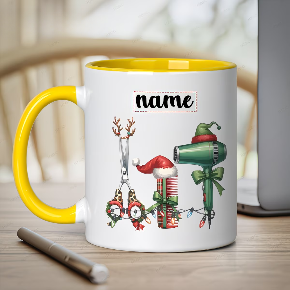 One Piece, 11-Ounce Custom Name Ceramic Mug Designed for Hairdressing, a Personalized Gift