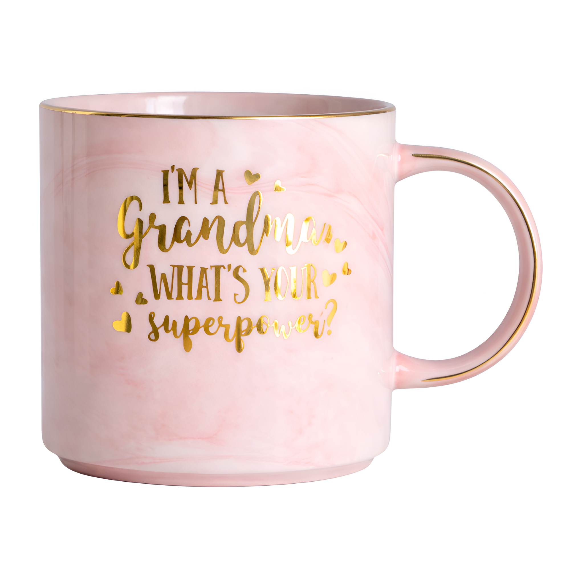 I Am A Grandma Printed Coffee Mug With Marble Effect
