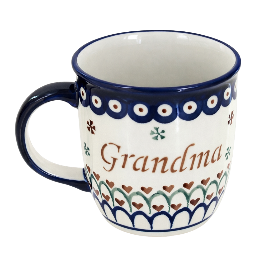 Polish Pottery Grandma Babcia Stoneware Mug