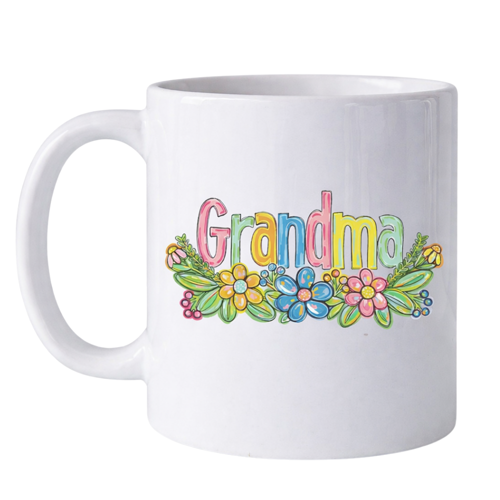 Floral Spring Pattern Coffee Mug For Grandma