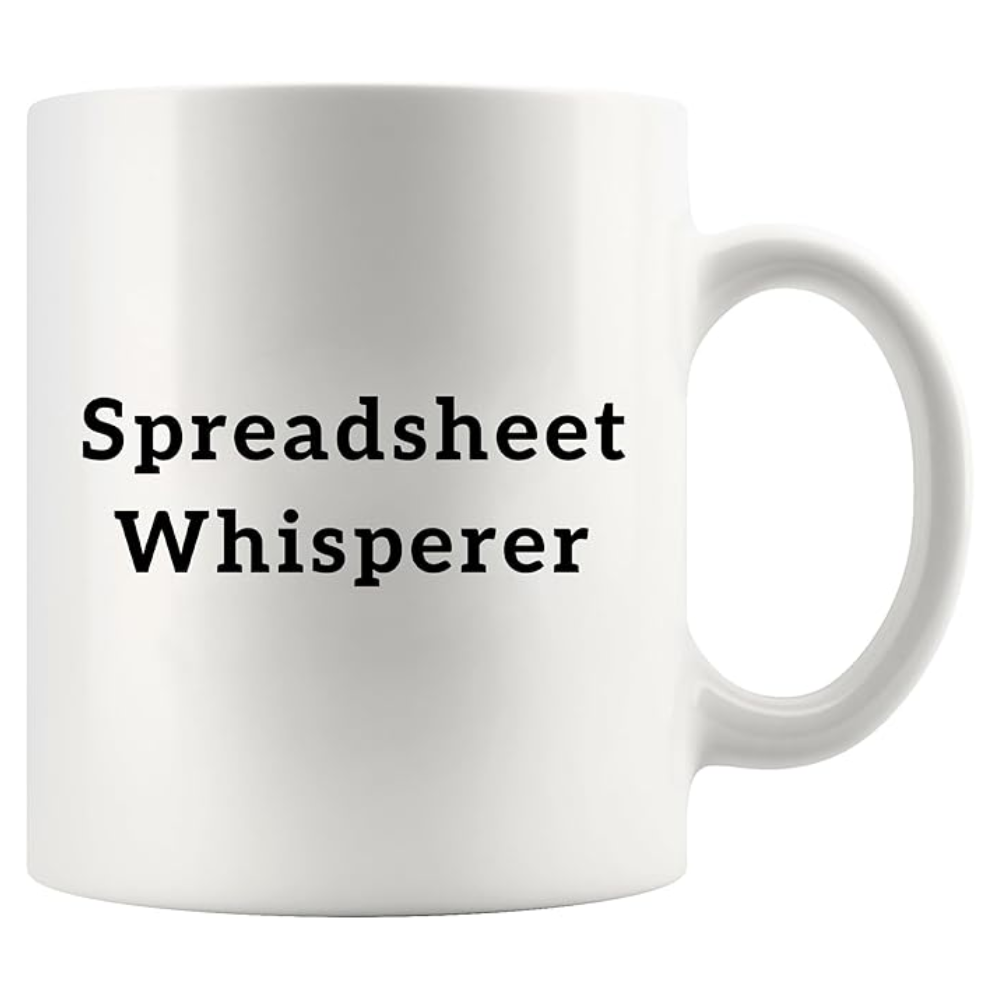 Spreadsheet Whisperer Text Printed Accountant Coffee Mug 