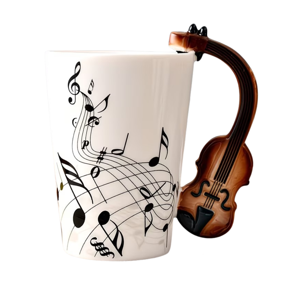 Violin Handle Design Theme 8.45oz Musician Coffee Mug