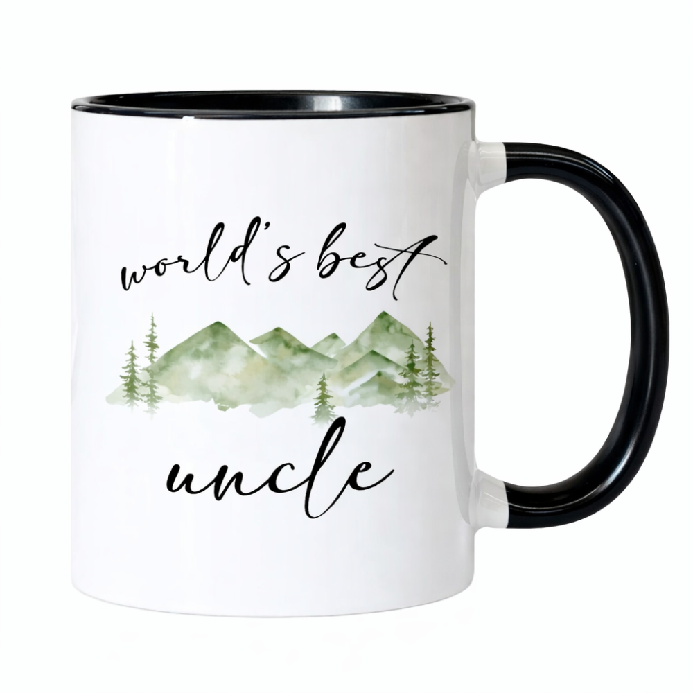 11 oz Mountain Design Ceramic Coffee Mug For Uncle