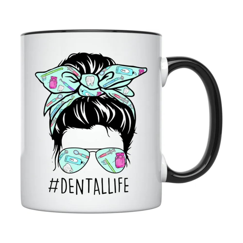 Dental Life Text Printed 11 Oz Coffee Mug