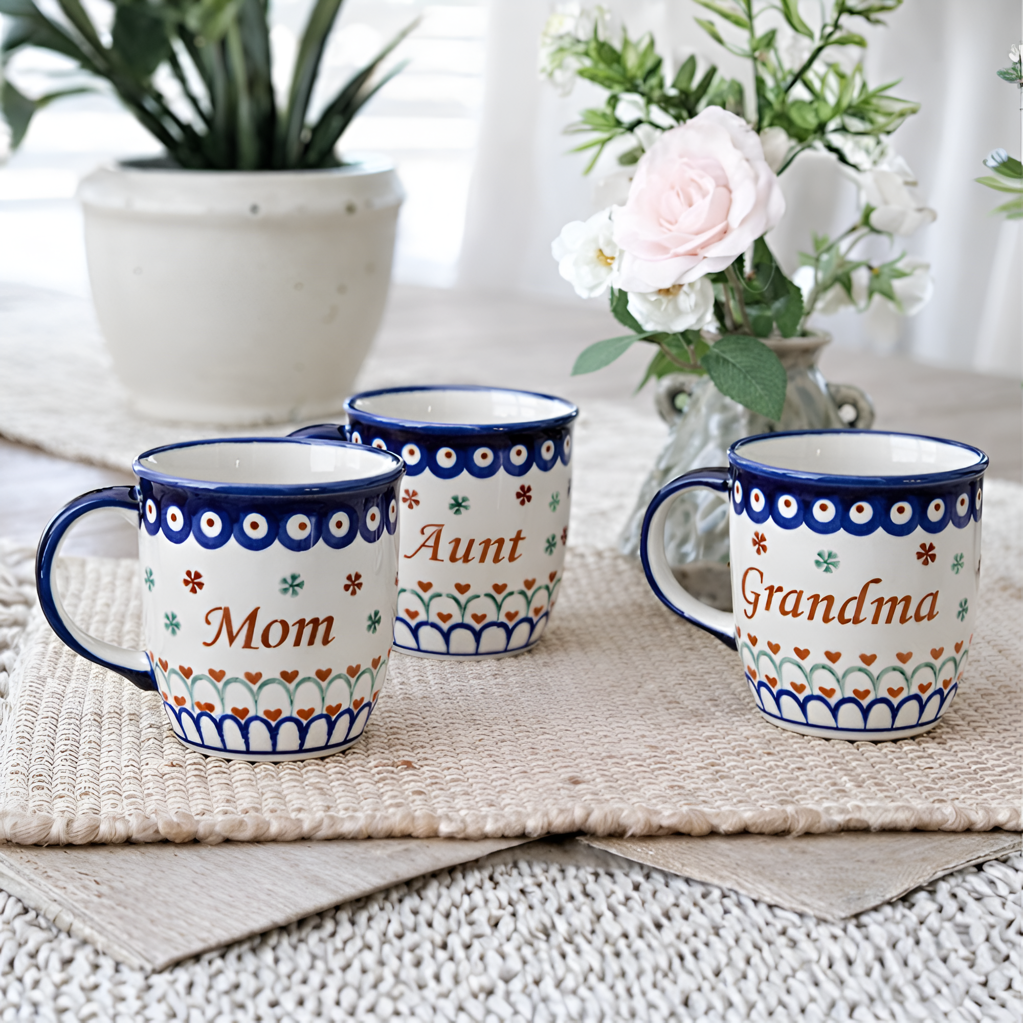 Polish Pottery Grandma Babcia Stoneware Mug