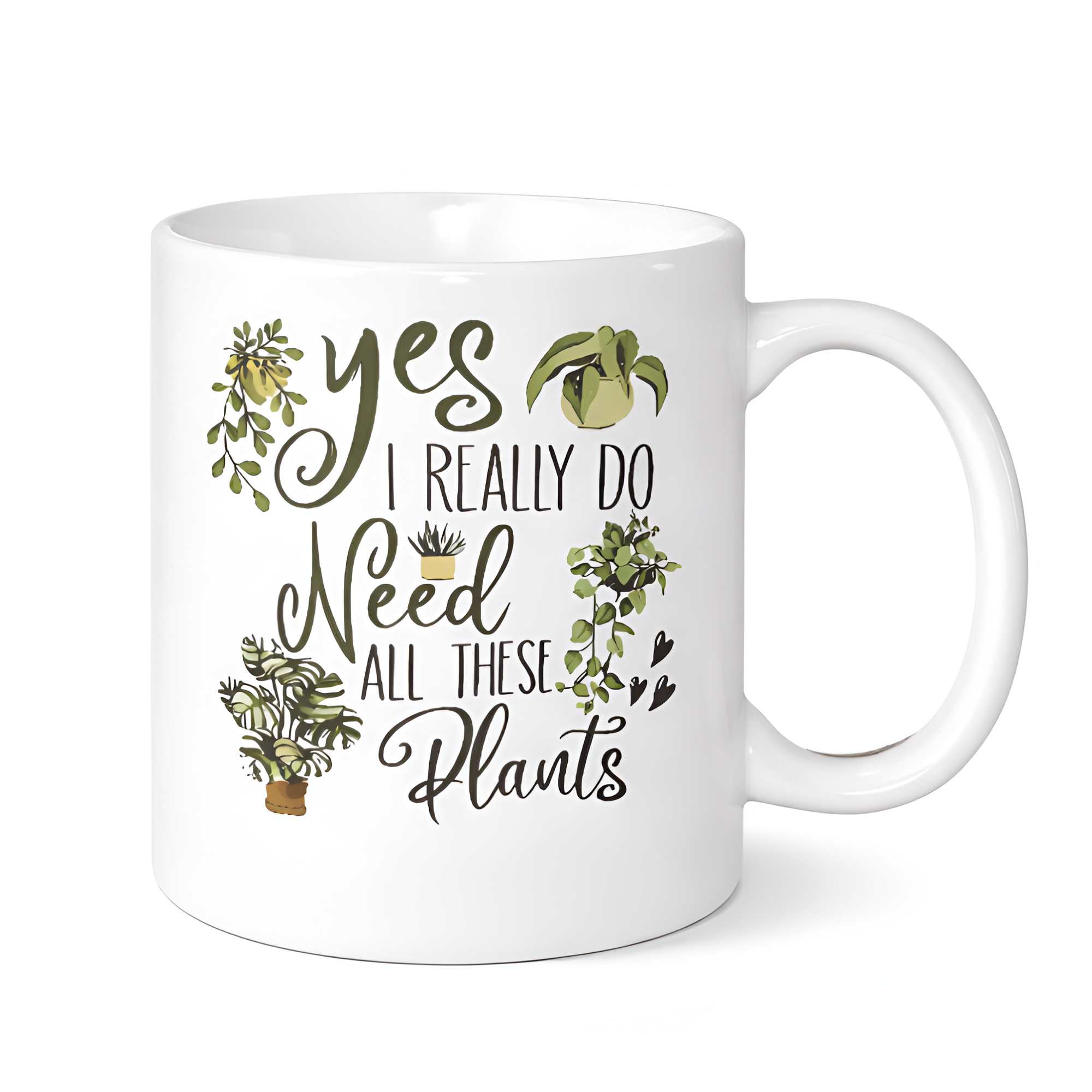 Decorative Ceramic Coffee Mug With Garden Quote Printed Theme 