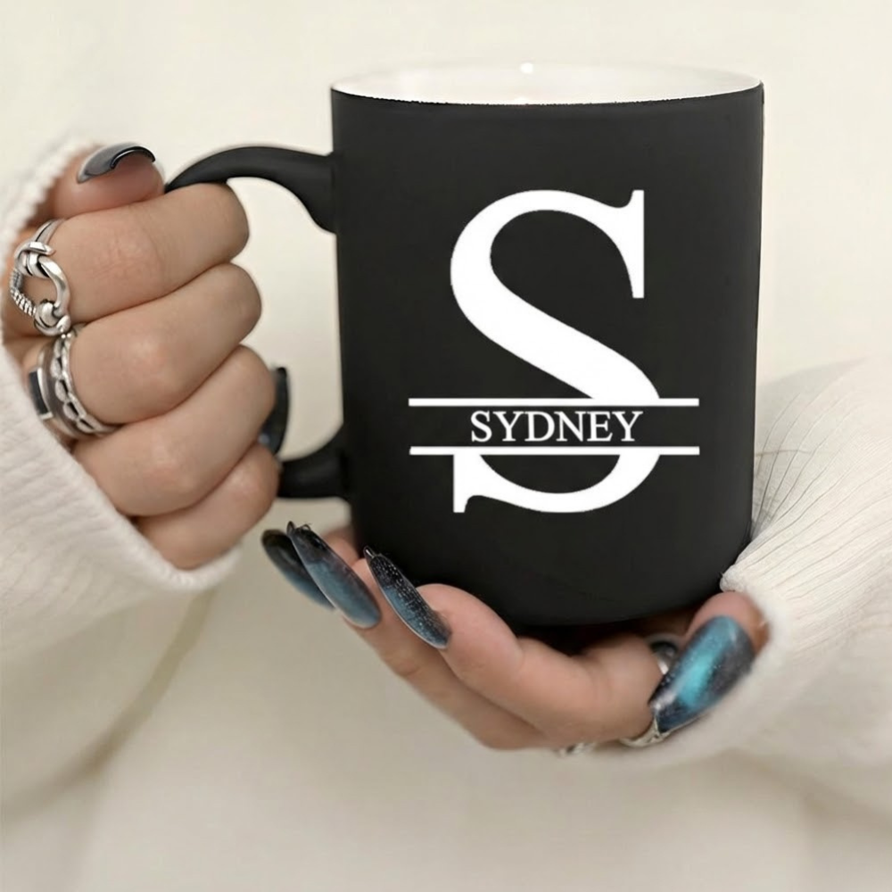 Personalized Letter Ceramic Mug Custom Design
