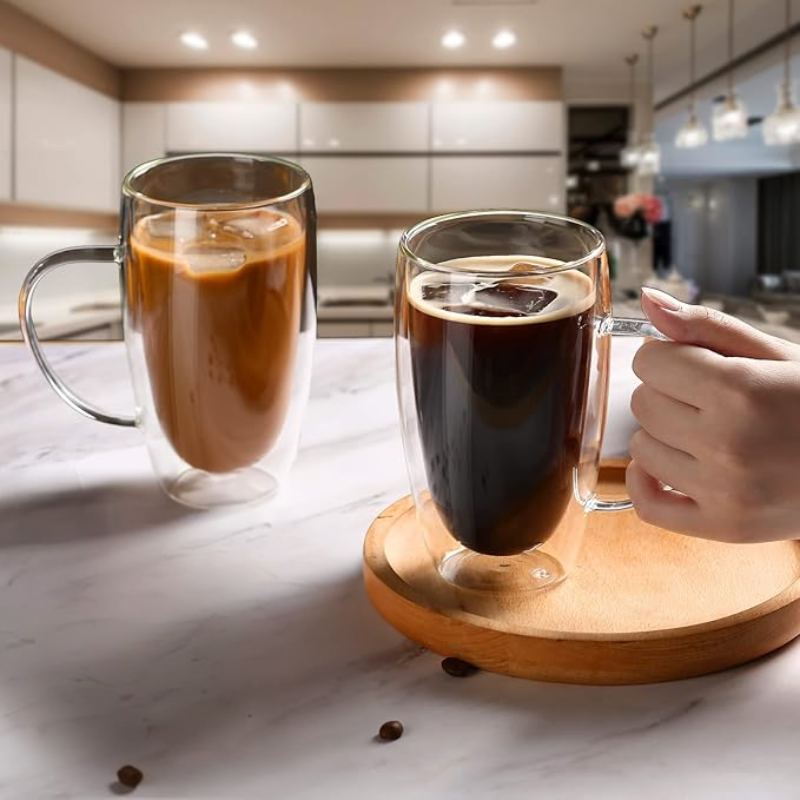 Double Wall Espresso Cups For Coffee-Mineral Mug