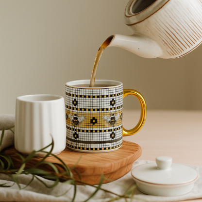 The Bistro Tile Stoneware Mug-Mineral Mug
