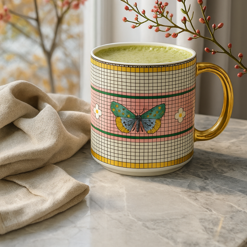 The Bistro Tile Stoneware Mug-Mineral Mug